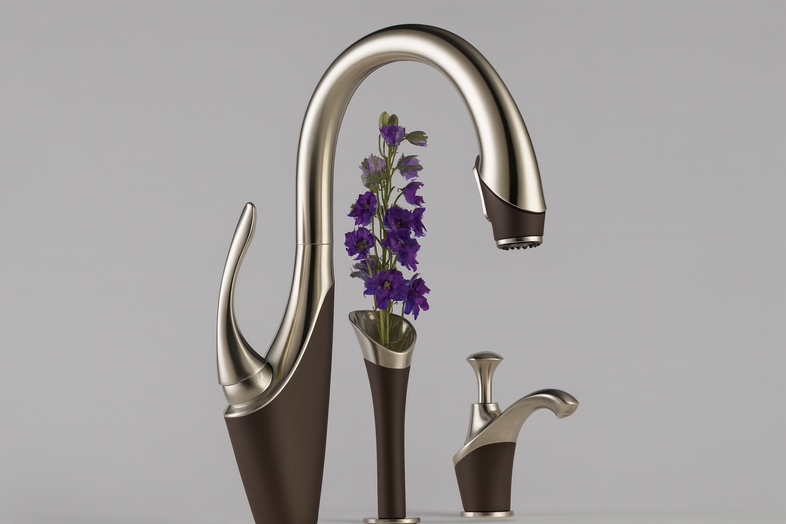 Faucet and soap dispenser assembly library